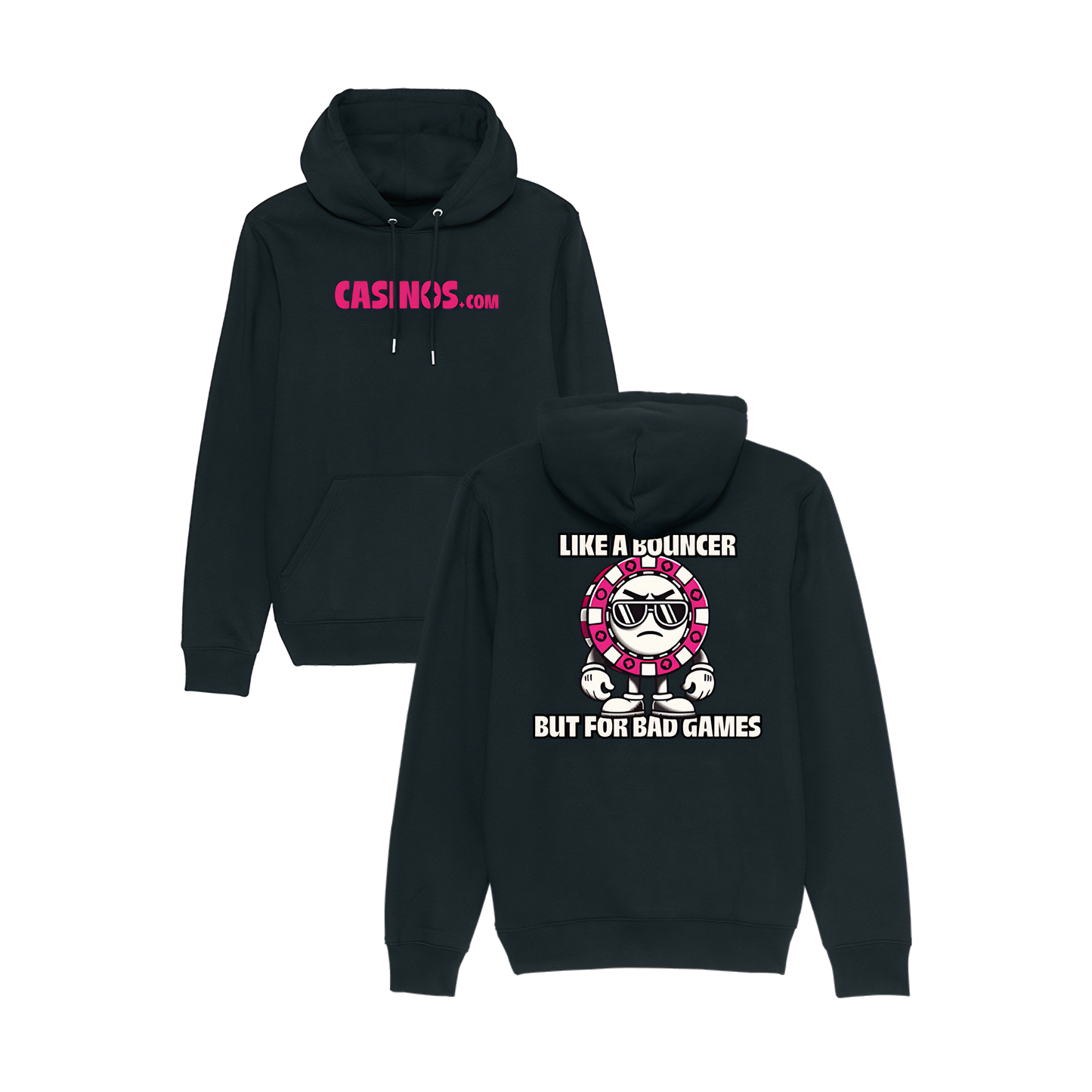Black Casinos.com Hoodie – From Casino Floors to Covert Chores