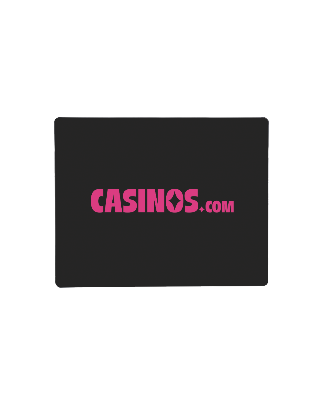Casinos.com Mouse mat – Sleek Black, Bold Pink